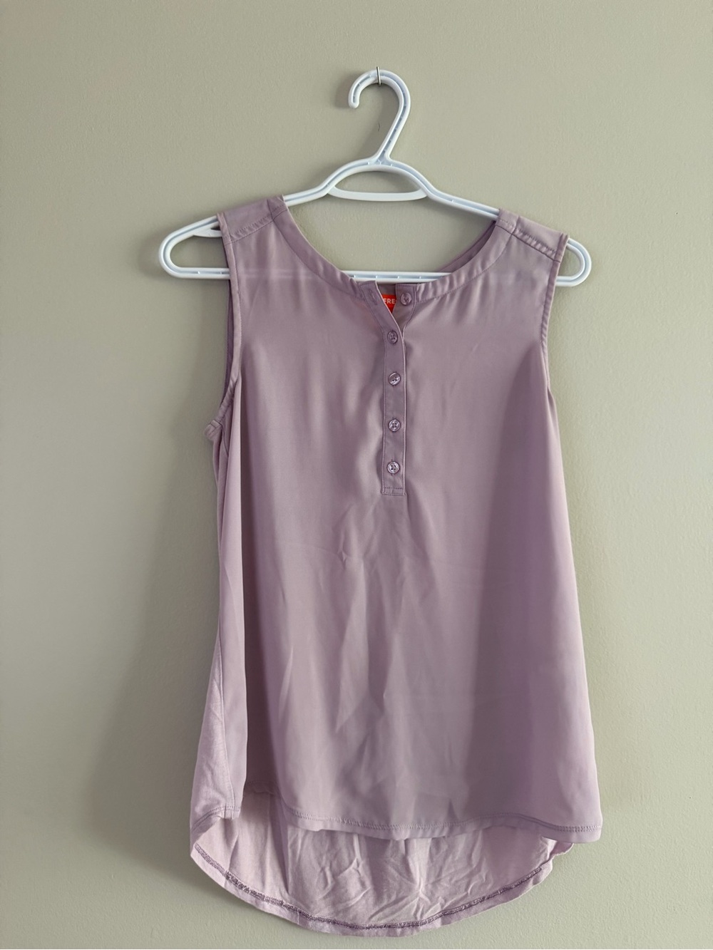 Joe Fresh Lavender Sleeveless Henley Tank Top